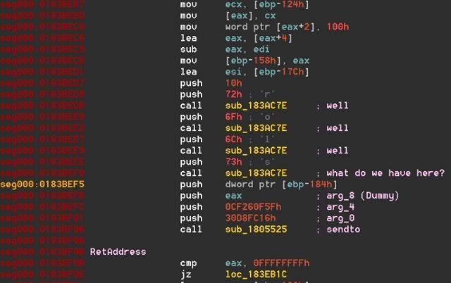 RegPush obfuscation