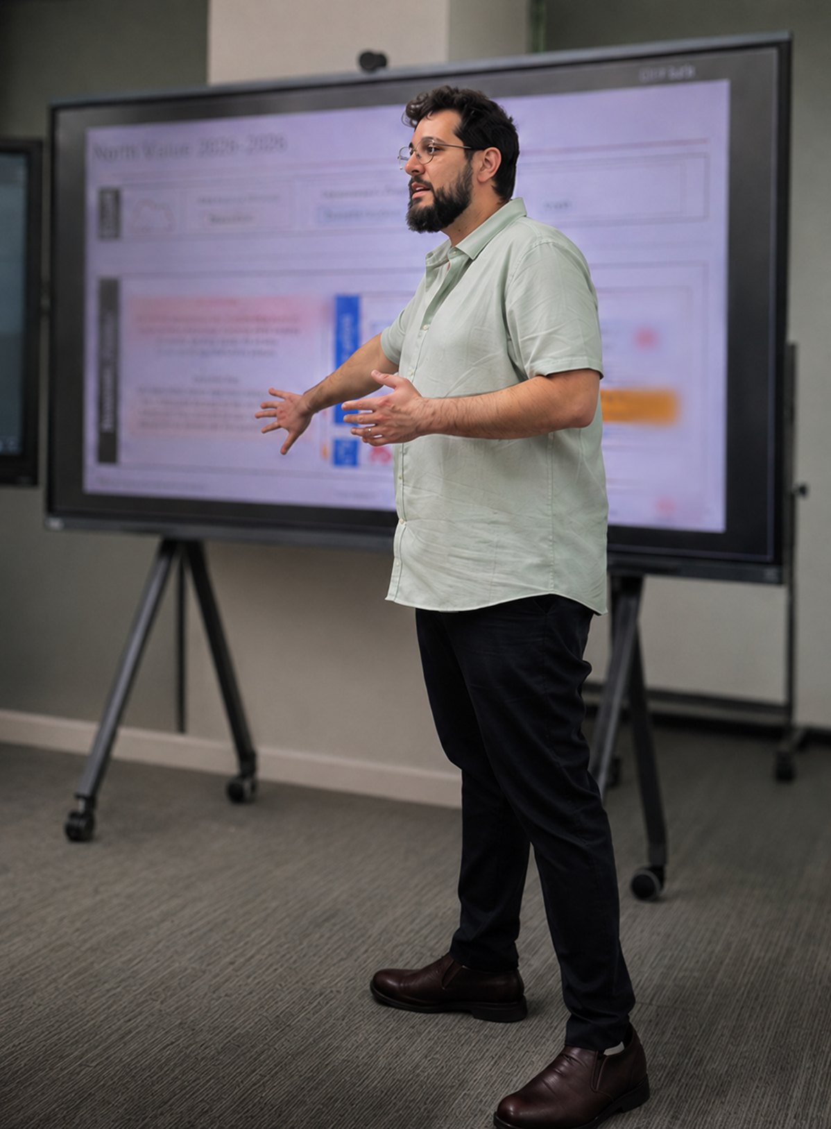 Ariel Koren presenting in a meeting room